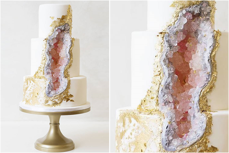 Kashka London - Gorgeous soft pink crystal wedding cake, almost too  beautiful to eat! What flavour would you want inside? 🧁#weddingcake  #weddinginspiration #weddingwednesday | Facebook